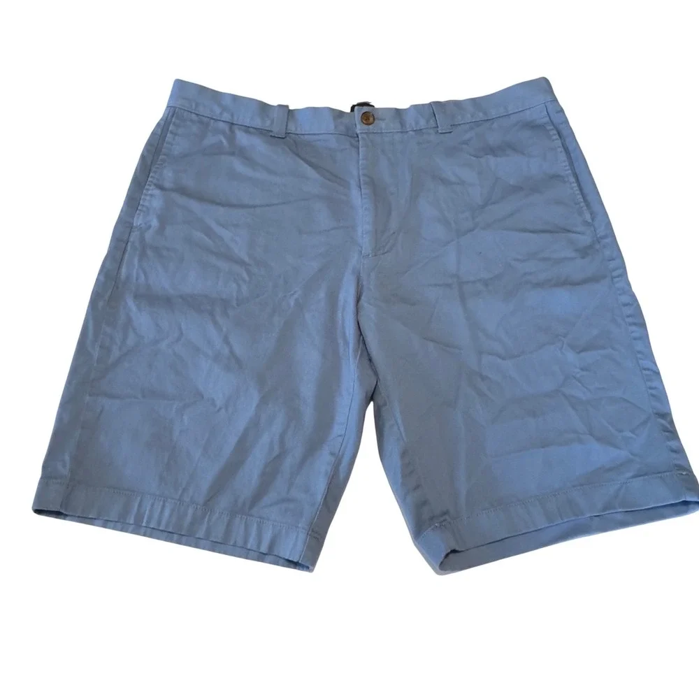J.Crew Mens Re-Imagined‎ Stretch Chino Shorts Light Blue 11 Inseam Size 38